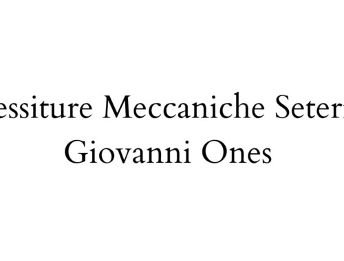 Tessiture Meccaniche Seterie Giovanni Ones