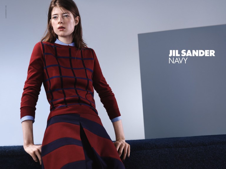 Jil Sander Jessica Burley per la campagna pubblicitaria autunno/inverno 2015