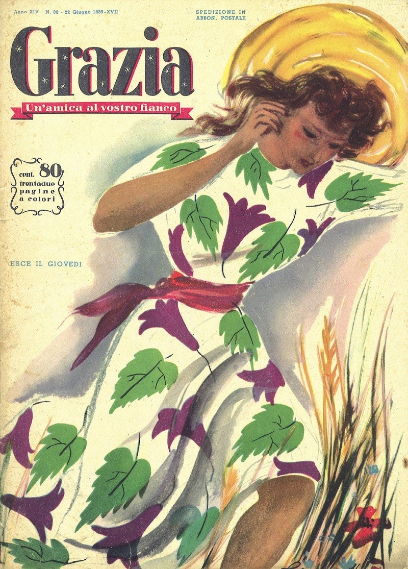Un disegno di Brunetta apparso sulla copertina di Grazia