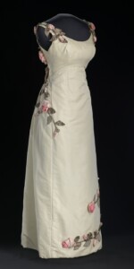 dress with three-dimensional embroidery