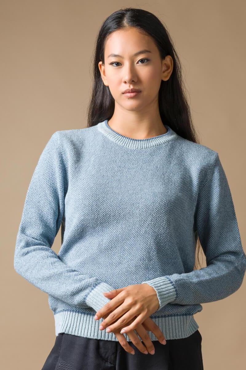 recycled denim sweater